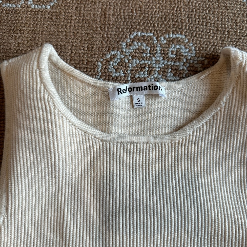 Cream Reformation Crop Top